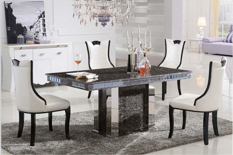 20 Luxurious Rectangular Marble Dining Tables | Home Design Lover with Marble Dining Table For Luxury Homes